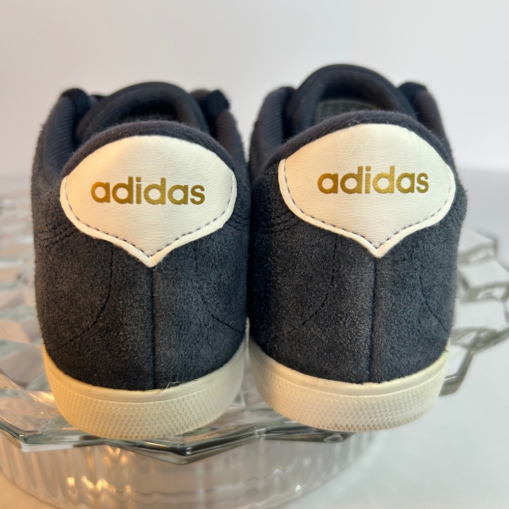 Adidas Court VL‎ Suede Blue White Striped Casual Shoes Sneakers Womens - Picture 5 of 7